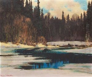 Blue Pools Of Silence by Francis Hans Johnston