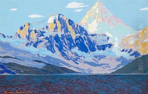 Mount Assiniboine With Lake Magog