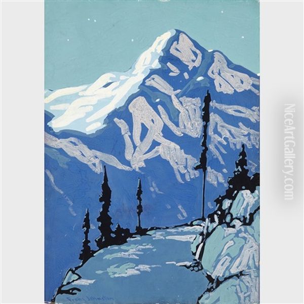 Night Above Lake Louise - view 1