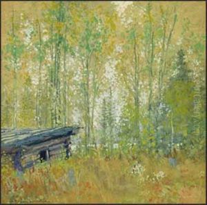 Trapper's Old Shack, Good Fish Lake, Swastika District by Francis Hans Johnston