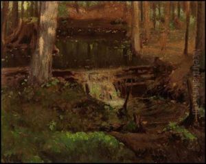 Stream In The Woods by Francis Hans Johnston