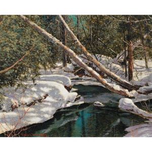 Woodland Silence (the Forest Stream) by Francis Hans Johnston
