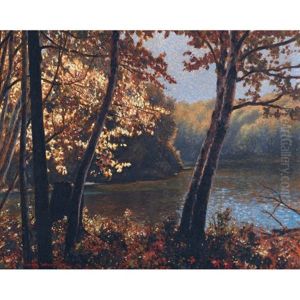 October Lagoon Near Parry Sound, Ontario by Francis Hans Johnston