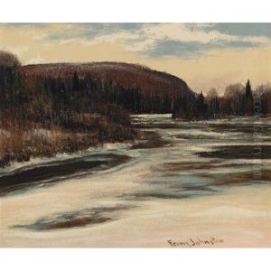 River In Winter by Francis Hans Johnston