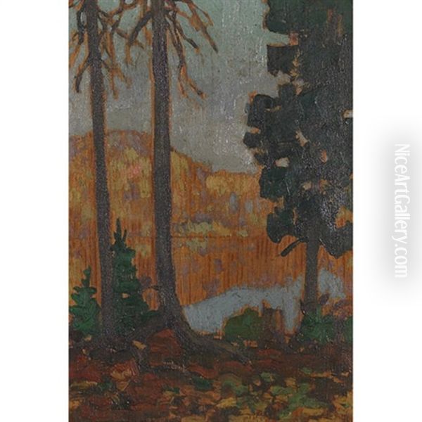 A Lake In Autumn, Algoma by Francis Hans Johnston