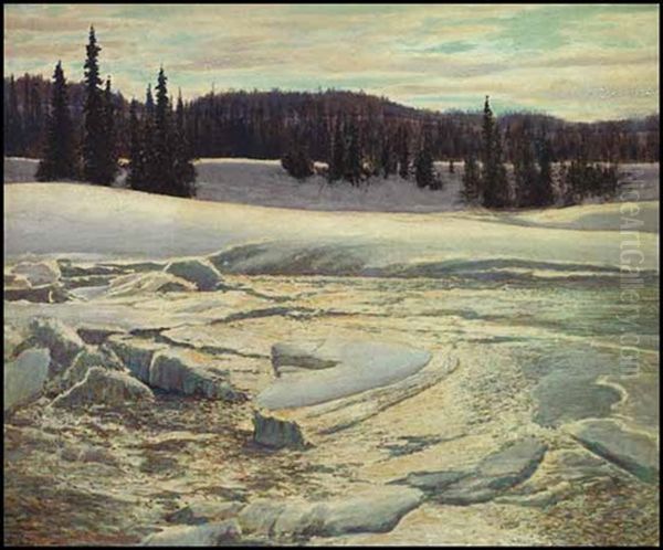 Sun Symphony, Spring Breakup, Above Kakabeka - view 1