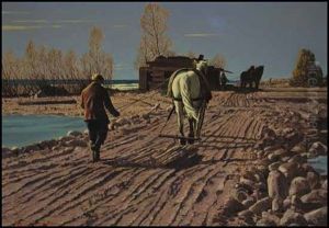 Building The Breakwater by Francis Hans Johnston