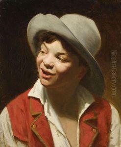 Knabe Mit Grauemfilzhut by Ferdinand Bassot
