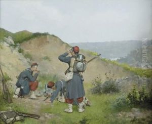 Le Bivouac Des Soldats by Ferdinand Bassot