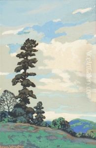Landscape And Sky Study by Francis Hans Johnston