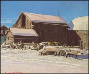 A Winter Barnyard by Francis Hans Johnston