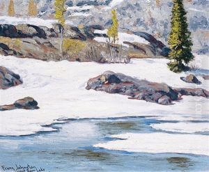 Spring On Silver Island, Great Bear Lake, N.w.t. by Francis Hans Johnston