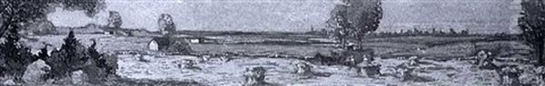 Farmland And Distant City - view 1