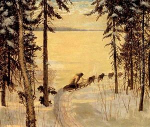 On The Run, Going Out To A H.b. Post For Fresh Supplies by Francis Hans Johnston