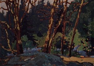 Madrona (arbutus) Trees, Pacific Coast by Francis Hans Johnston