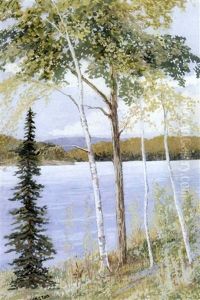 Lakeside Birches by Francis Hans Johnston