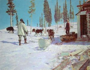 The Doctor And His Dogs, From Eldorado, Great Bear Lake, N.w.t. The Doctor And His Dogs, From Eldorado, Great Bear Lake, N.w.t.