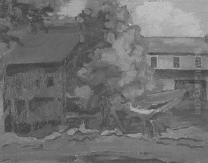 View Of Trees And Workshops by Francis Hans Johnston