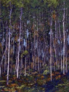 Silver Birch Grove by Francis Hans Johnston