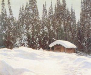 Northern Spires, A Prospector's Cabin by Francis Hans Johnston