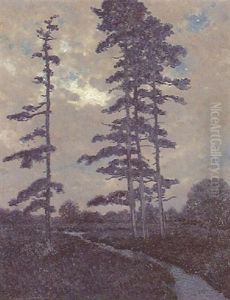 Evening Scene - Weybridge by Francis Hans Johnston