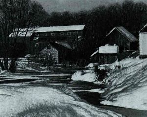 Winter Landscape With Mill