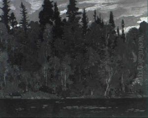 Autumn Landscape With A Lake by Francis Hans Johnston