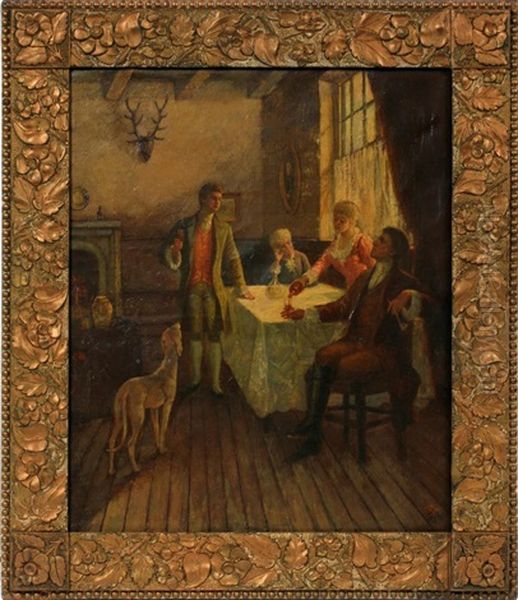Depicting Figures Gathered In The Home. - view 1