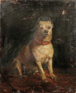 Portrait Of A Terrier by John Bernard Johnston