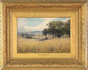 Harvest Time At Essenday Near Blairgowrie by George Whitton Johnstone