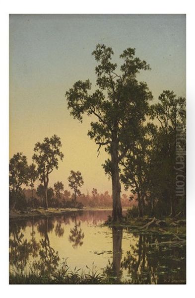 River Scene At Sunset, 1879 - view 1