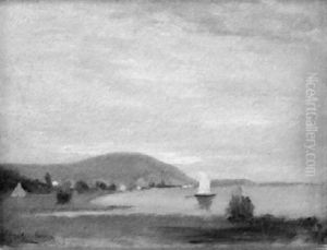 Lakeview With Sailboats by John Young Johnstone