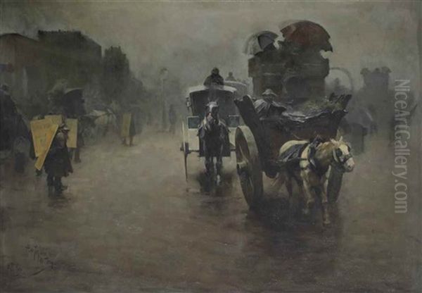 London: Carriages In The Mist, London - view 1