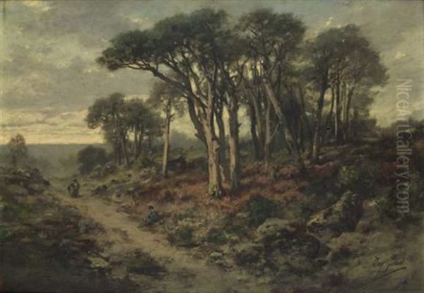 Paysans Sur Un Chemin De Campagne - view 1