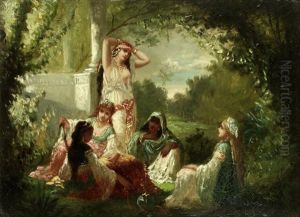 A Harem Picnic by Antoine-Victor-Edmond Joinville