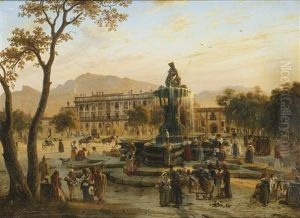 Vue Du Palais D'orleans A Palerme
