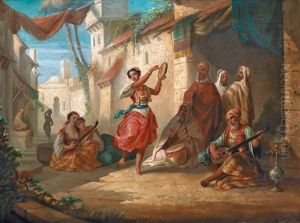 Divertissement Dans La Cour D'un Palais by Antoine-Victor-Edmond Joinville