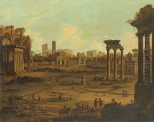 The Campo Vaccino, Rome by Antonio Joli