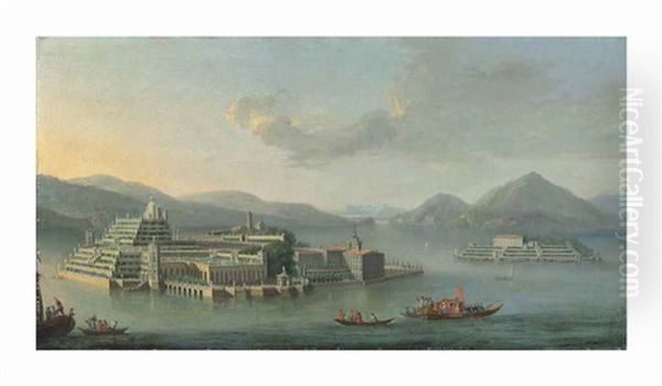 Lake Maggiore With Isola Bella, And Isola Dei Pescatori Beyond - view 1