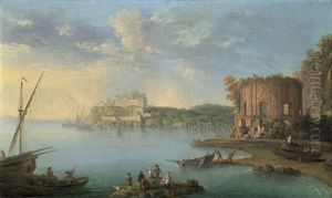 Der Golf Von Bajae Bei Neapel Mit Dem Venustempel Und Der Festung Des Don Pedro De Toledo