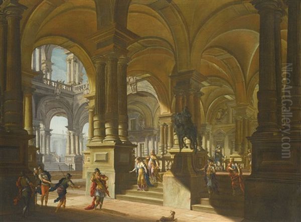 Architectural Capriccio With Figures, Possibly Jephthah And His Daughter - view 1