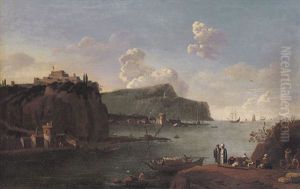 Paesaggio Portuale Con Figure by Antonio Joli