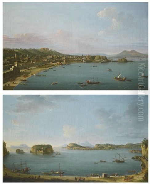 Naples From The West; And The Gulf Of Pozzuoli (pair) - view 1