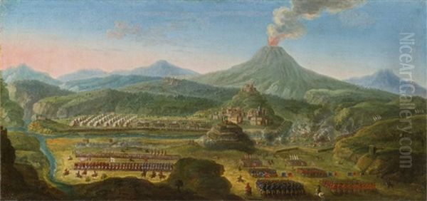 Eroberung Der Stadt Capua, Im Hintergrund Der Vesuv - view 1