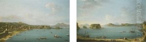 Naples From The West And The Gulf Of Pozzuoli (pair)