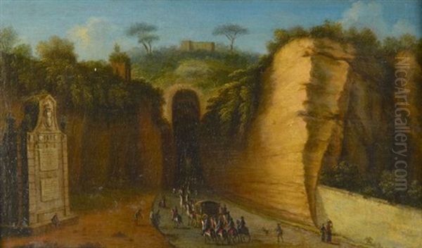 Carrosse Traversant La Grotte De Posillipo, Naples - view 1