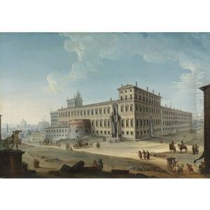 View Of The Piazza Montecavallo With The Palazzo Del Quirinale (collab. W/studio)