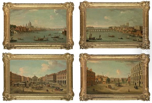 The Thames Looking Towards St. Paul's (+ 3 Others; Set Of 4) - view 1
