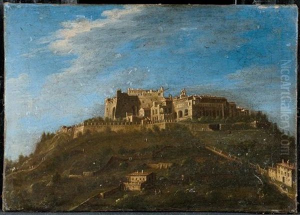 Ansicht Auf Eine Burganlage, Wohl Monte Castello - view 1