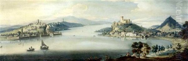 Capriccio Mit Architektonischen Und Landschaftlichen Elementen Des Lago Maggiore - view 1
